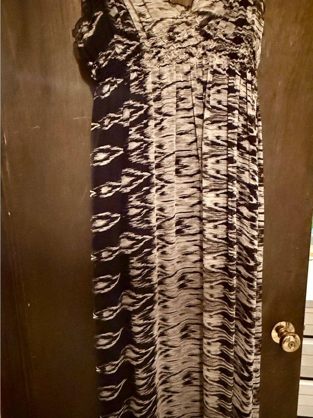 Joie Black and Gray Patterned Maxi Dress